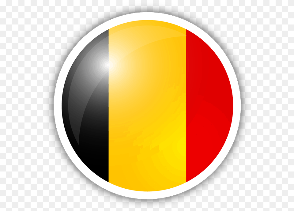 Belgium Flag Circle Sticker Belgium Flag In A Circle, Sphere, Disk, Logo Free Transparent Png
