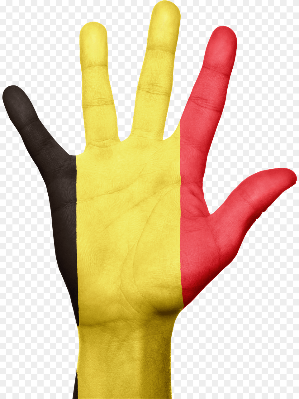 Belgium Flag Hand, Body Part, Clothing, Finger, Glove Png Image