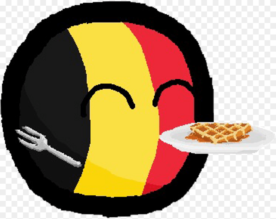 Belgiumball Countryballs Belgium Freetoedit, Cutlery, Food, Fork, Waffle Png Image