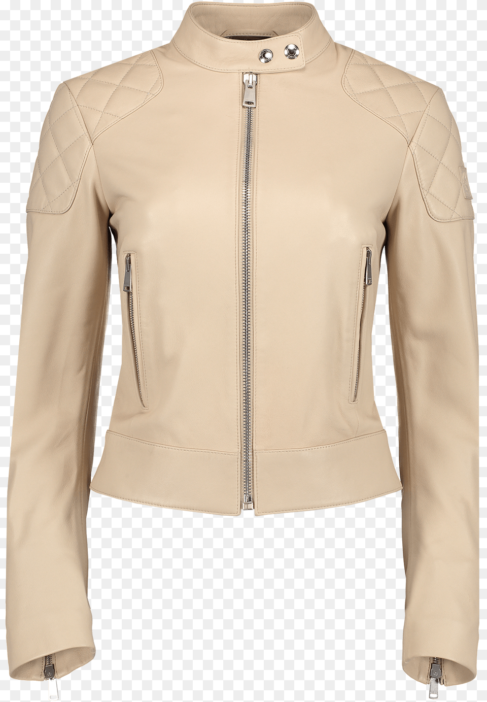Belhaven Polished Nappa Leather Jacket In Pale Oak Leather Jacket, Clothing, Coat, Leather Jacket Free Png