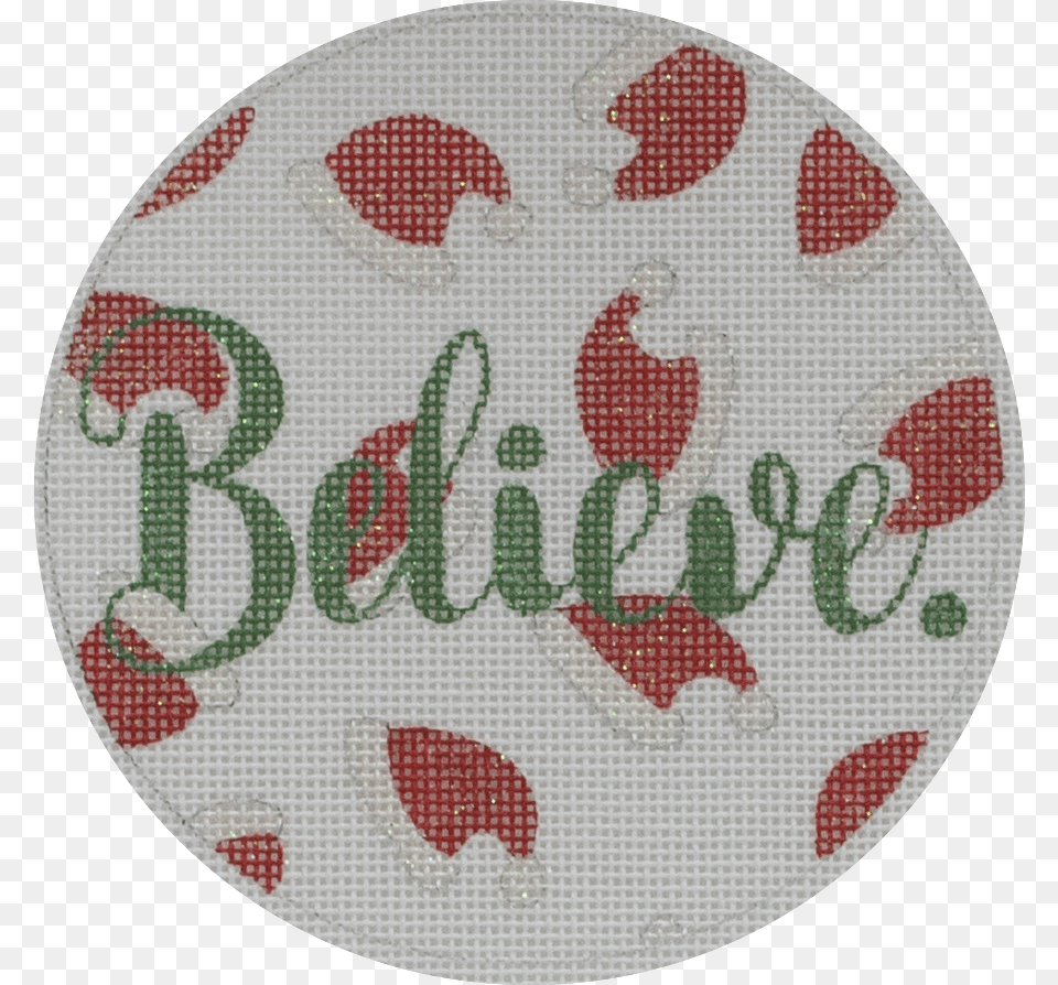 Believe Santa Hats Stitch, Embroidery, Pattern, Home Decor Free Png Download