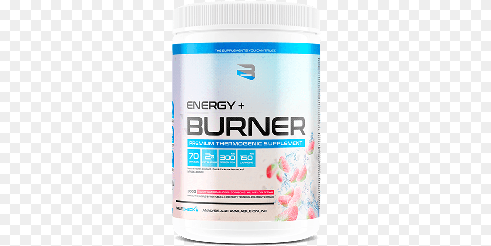 Believe Supplements Fat Burner, Can, Tin Png Image