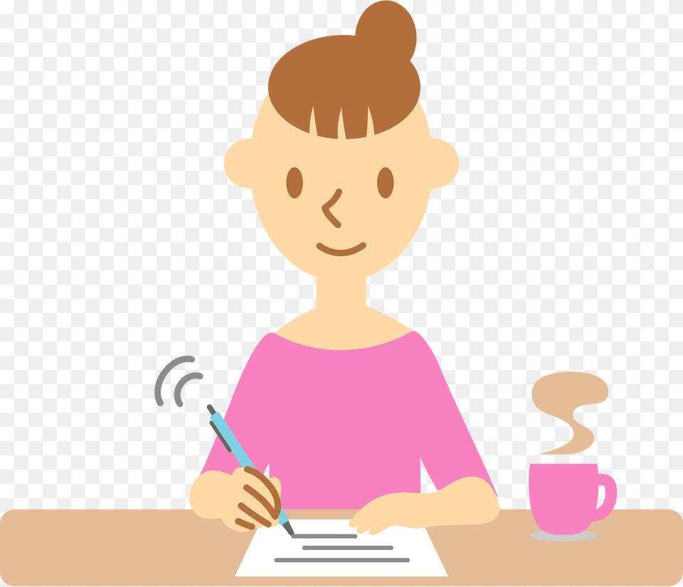 Belinda Woman Is Writing A Letter Clipart, Person, Reading, Baby, Face Free Transparent Png
