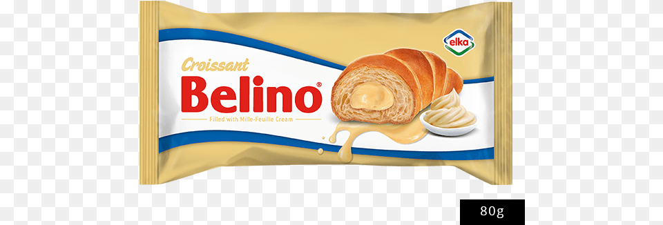 Belino Croissant Filled With Mille Feuille Cream 80g Elka Belino, Food, Bread, Dessert, Pastry Free Transparent Png