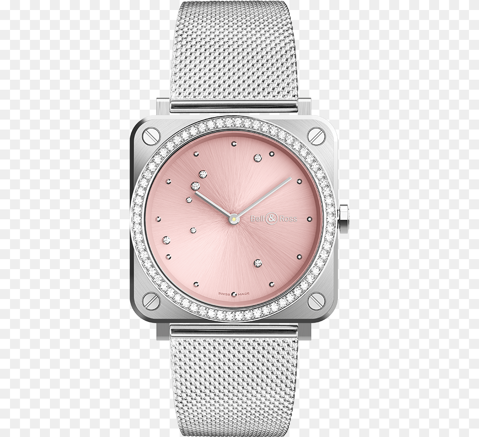 Bell Amp Ross Br S Diamond Eagle Pink, Arm, Body Part, Person, Wristwatch Free Png