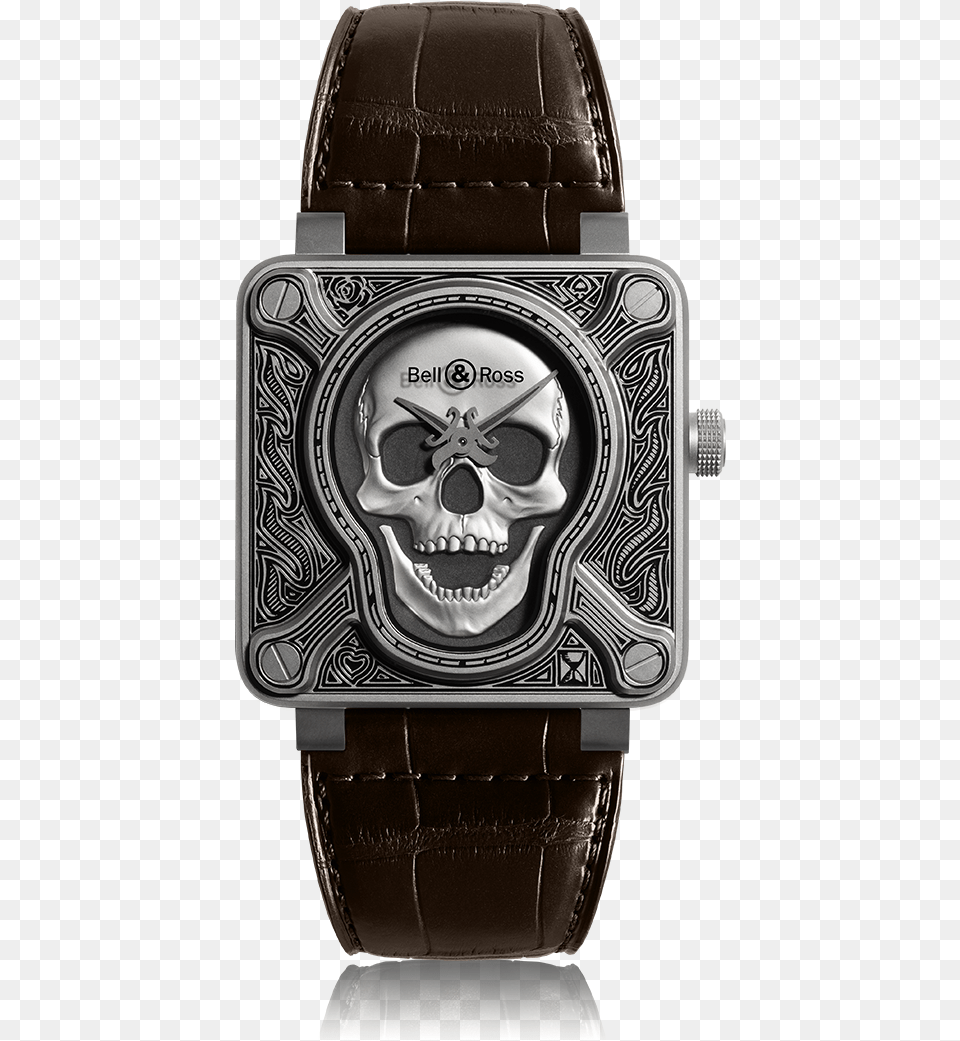 Bell And Ross Laughing Skull, Arm, Body Part, Person, Wristwatch Png Image