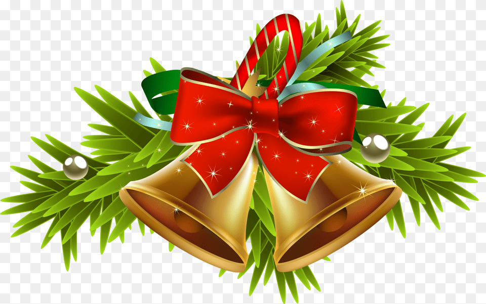 Bell Clipart Christmas Deco Christmas Bells And Holly Free Png Download
