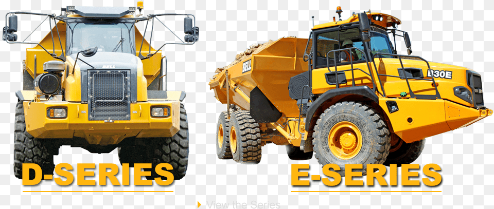 Bell D Amp E Series Articulated Dump Trucks Big Bell Articulated Dump Trucks, Bulldozer, Machine, Wheel, Person Png Image