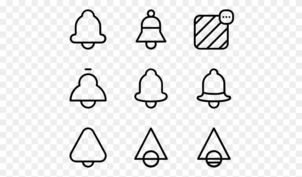 Bell Icons, Gray Free Png Download