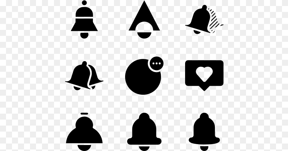 Bell Icons, Gray Free Png Download