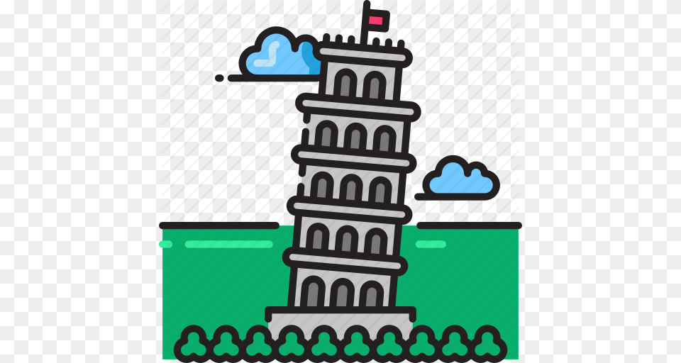 Bell Italy Leaning Pisa Tower Icon, Architecture, Bell Tower, Building, City Free Transparent Png