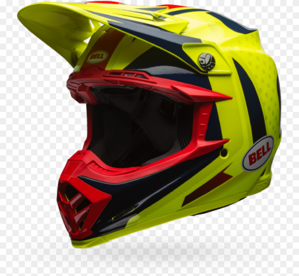 Bell Moto 9 Flex Helmet Vice Blueyellow Bell Moto 9 Flex Vice Blue Yellow, Crash Helmet, Clothing, Hardhat Free Transparent Png