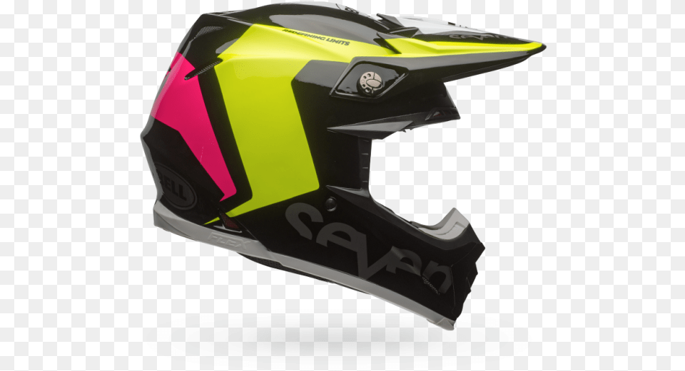 Bell Powersports Carbon Flex Race Proven Helmet This Bell Helmets Blackfluorescent Yellow Moto 9 Flex Seven, Crash Helmet, Clothing, Hardhat Free Png Download