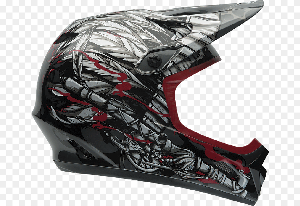 Bell Transfer 9 Downhill Cycling Helmet War Chief Bell Transfer 9 Helmet 2015, Crash Helmet, Adult, Male, Man Free Png