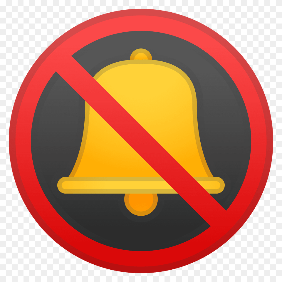 Bell With Slash Emoji Clipart, Sign, Symbol, Road Sign Free Png