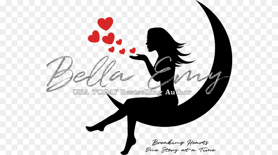 Bella Emy Is A Usa Today Bestselling Author Woman Blowing Hearts Silhouette, Flower, Plant, Art, Graphics Free Png Download