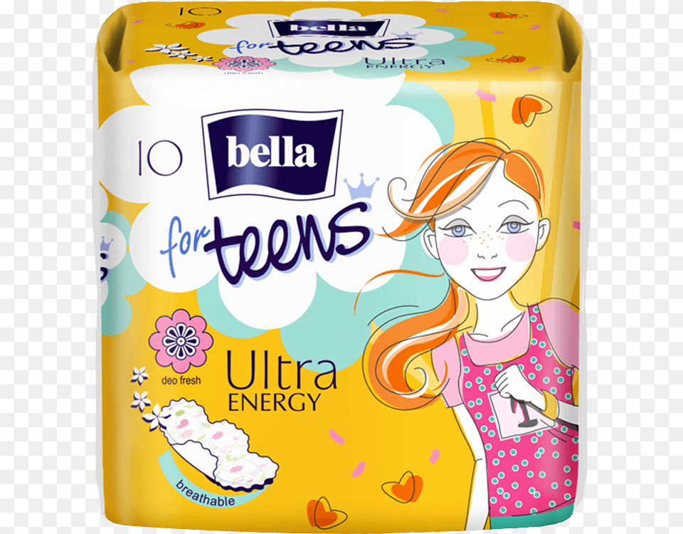 Bella For Teens Ultra Energy Sanitary Pads Prokladki Bella Tins, Person, Face, Head Free Png Download