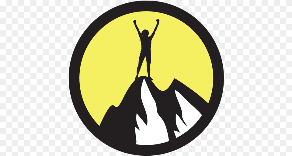 Bella Racerback With Allclimbersorg Mountain Icon Climbing A Mountain Circle Icon, Logo, Adult, Male, Man Png