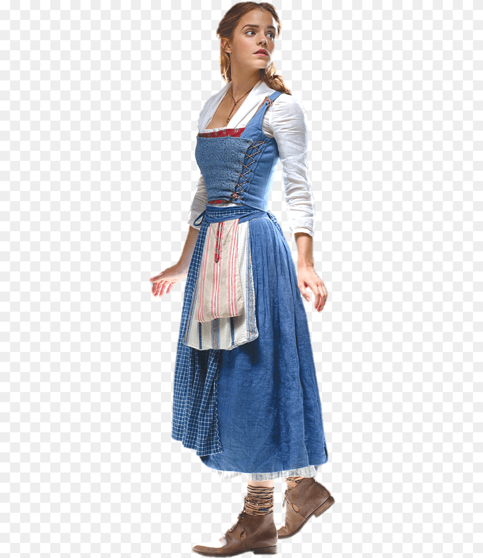 Belle By Gasa979 Emma Watson Belle Blue Dress, Clothing, Costume, Person, Adult Png Image