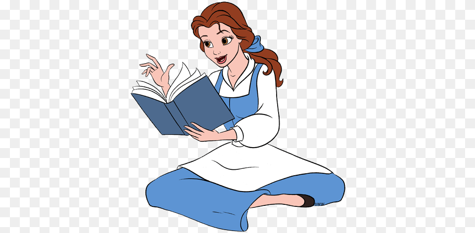 Belle Clip Art Disney Clip Art Galore, Person, Reading, Baby, Face Png Image