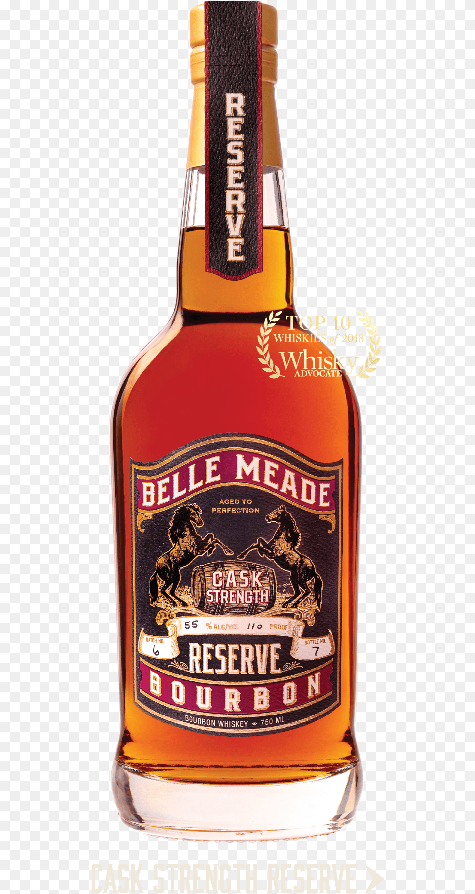 Belle Meade Bourbon Cask Strength Reserve, Alcohol, Beverage, Liquor, Beer Free Png