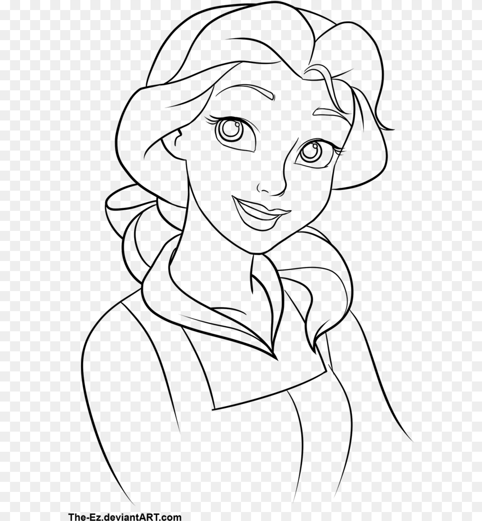 Belle Outline By The Ez Belle Outline, Gray Png Image