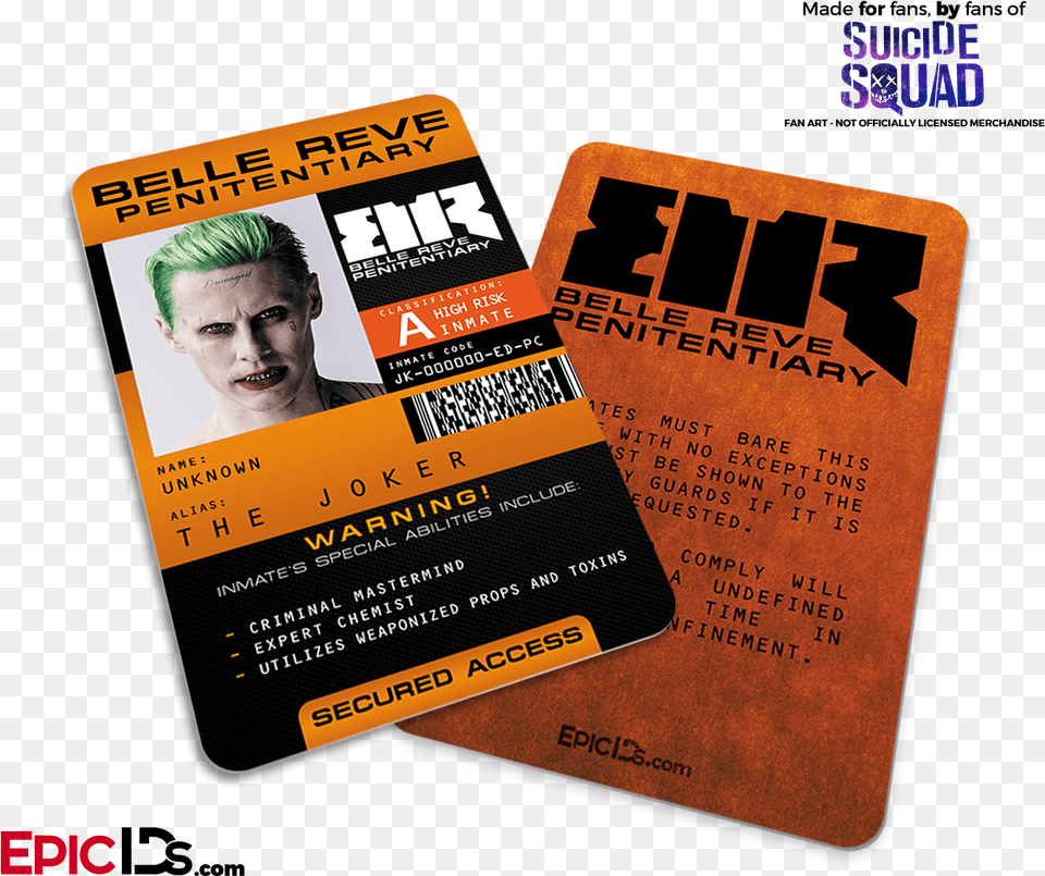 Belle Reve Penitentiary 39suicide Squad39 Inmate Id Card Suicide Squad The Official Movie Novelization By Marv, Text, Person, Man, Male Free Transparent Png