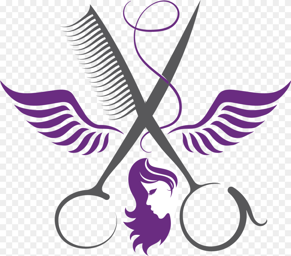 Belle Vous Salon Scissors And Comb Logo, Adult, Female, Person, Woman Png