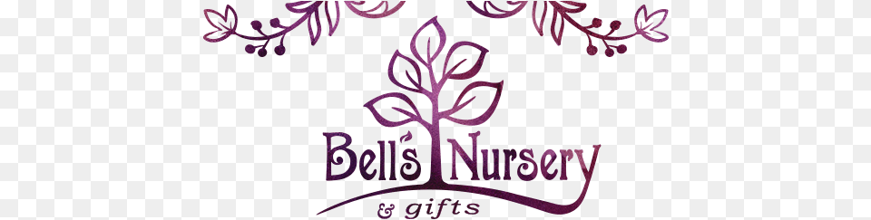 Bells Nursery And Gifts Bell Nursery Logo, Pattern, Purple, Blackboard Free Png Download
