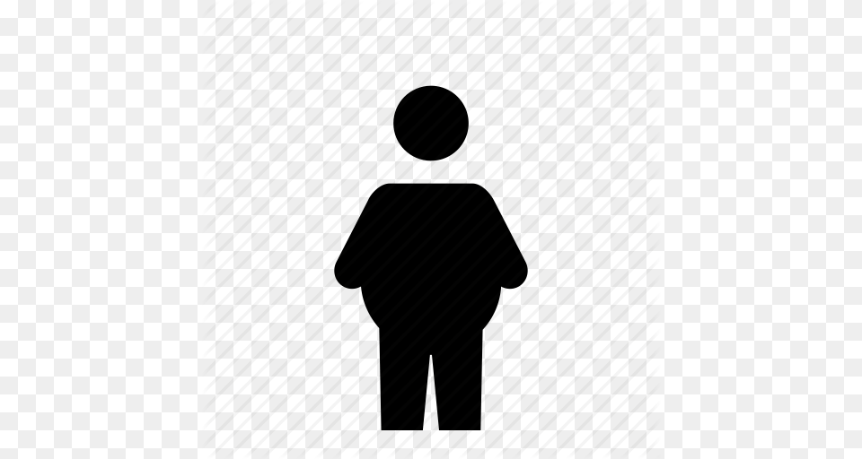 Belly Diet Fat Heavy Man Obese Person Icon, Silhouette, Walking, Formal Wear, Standing Png Image
