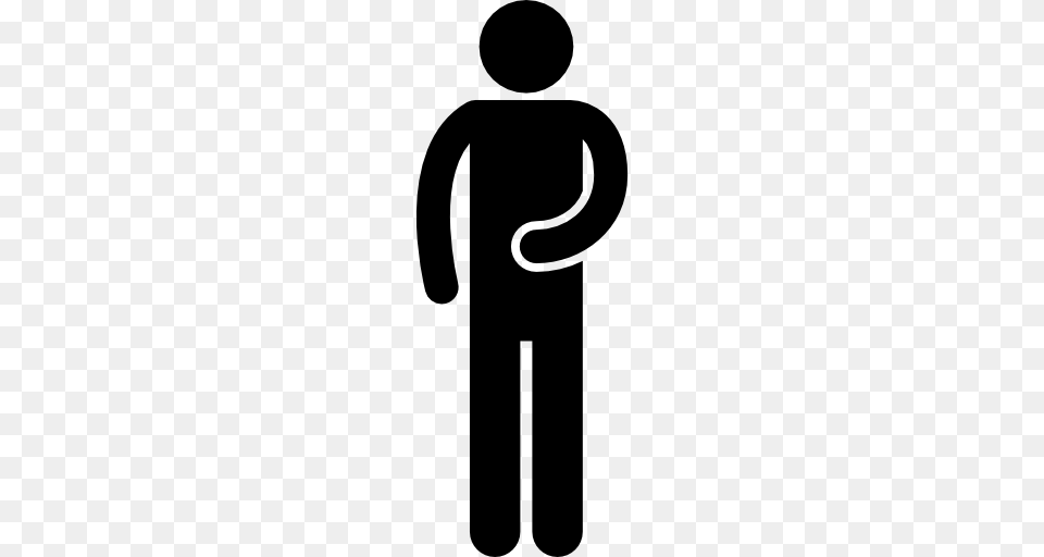 Belly Rounded Square Person Standing Black And White Pregnant, Silhouette, Stencil, Sign, Symbol Free Png Download