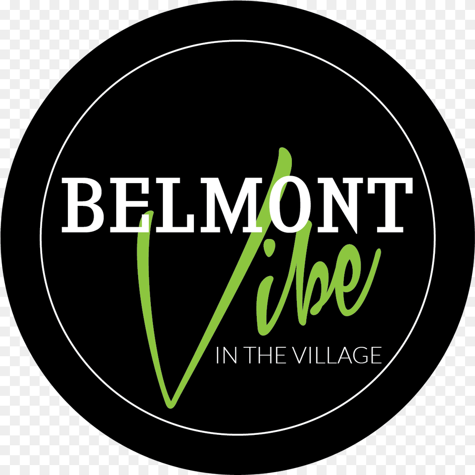 Belmont Vibe Will Be A Twilight Outdoor Party In Belmont Circle, Logo, Disk, Text Png Image