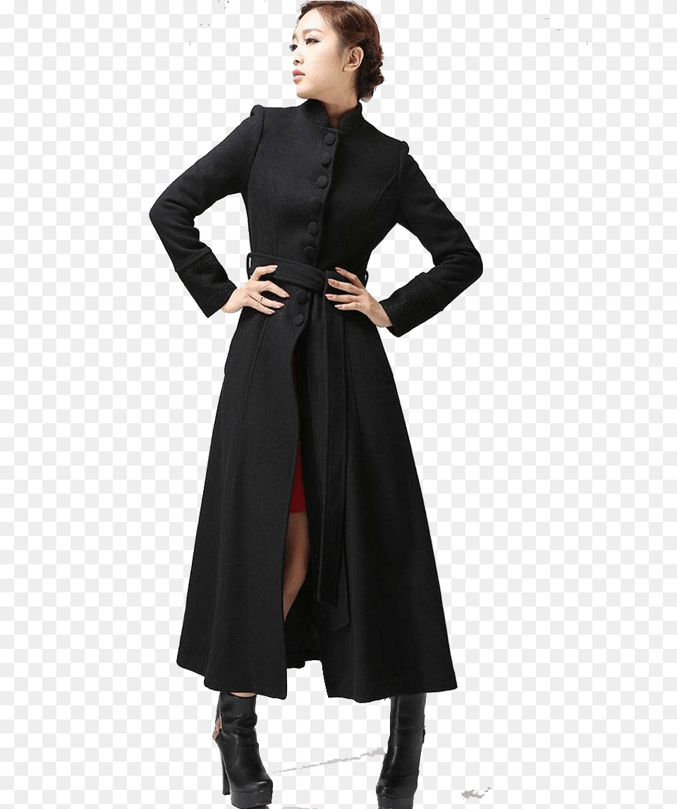 Belted Long Coat Transparent Susan B Anthony Costume, Long Sleeve, Clothing, Sleeve, Overcoat Free Png Download