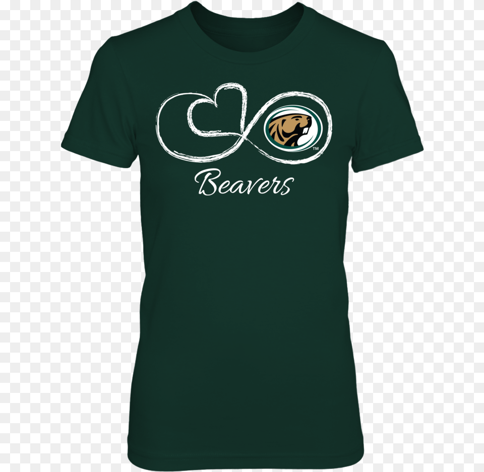Bemidji State Beavers Infinite Heart Middle Tennessee State Blue Ra, Clothing, Shirt, T-shirt, Person Free Png