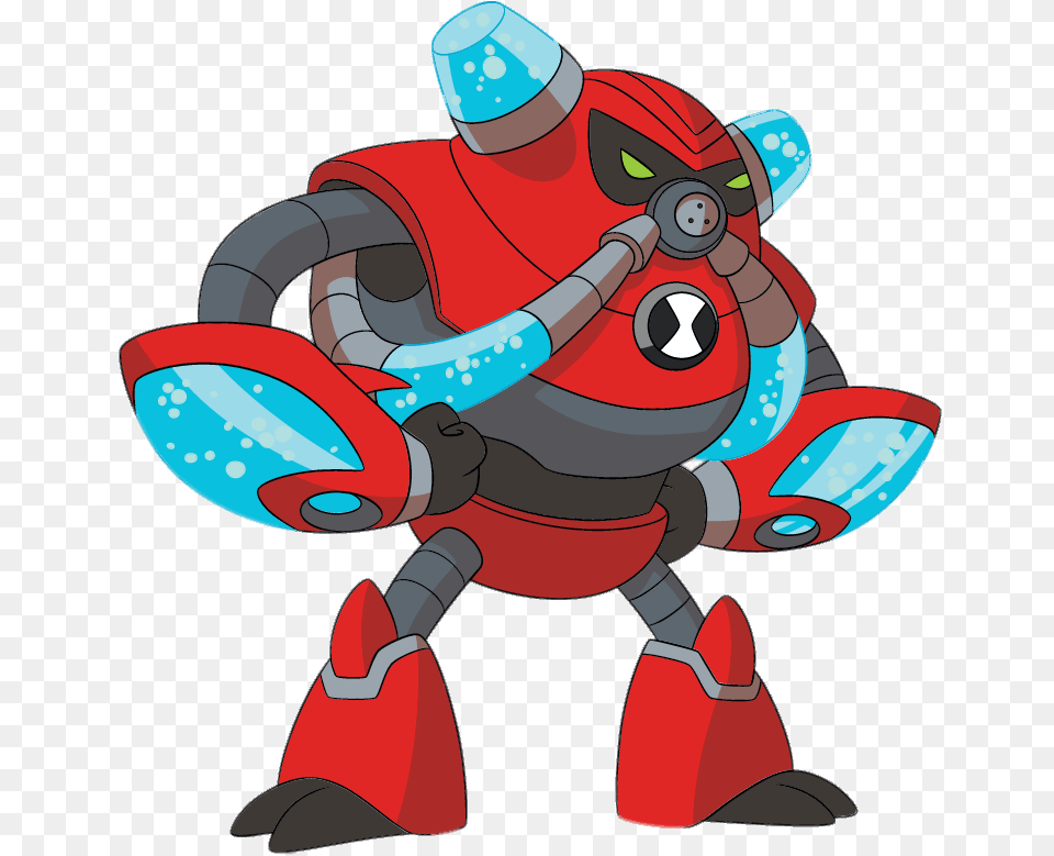 Ben 10 Overflow, Robot, Dynamite, Weapon, Cartoon Png Image