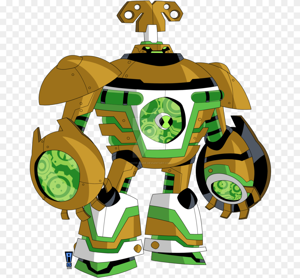 Ben 10 Reboot Clockwork, Robot, Bulldozer, Machine Free Png