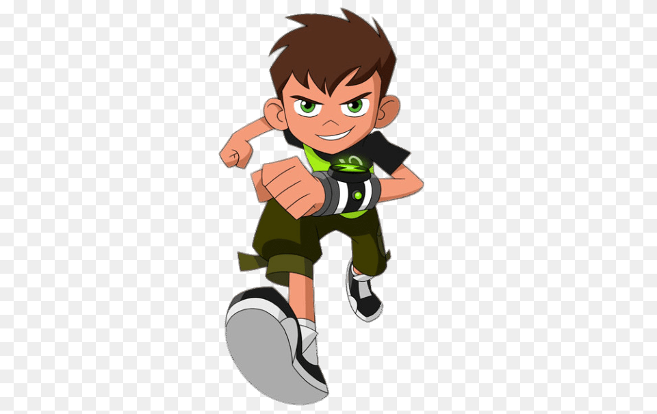 Ben 10 Running, Baby, Person, Head, Face Free Png