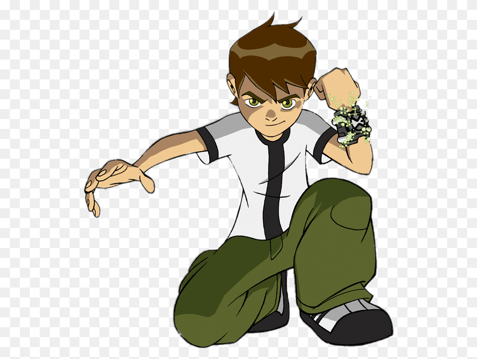 Ben 10 Showing The Omnitrix, Publication, Book, Comics, Person Free Transparent Png