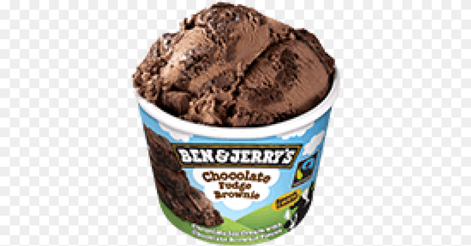 Ben Amp Jerry S Choc Fudge Brownie 100ml Brownie Chocolate Ice Cream, Dessert, Food, Ice Cream, Person Free Png