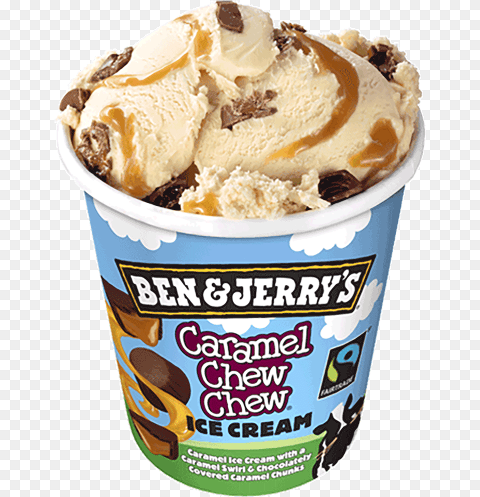 Ben Amp Jerry39s Ice Cream Ben And Jerry39s Caramel Flavors, Dessert, Food, Ice Cream, Frozen Yogurt Free Png
