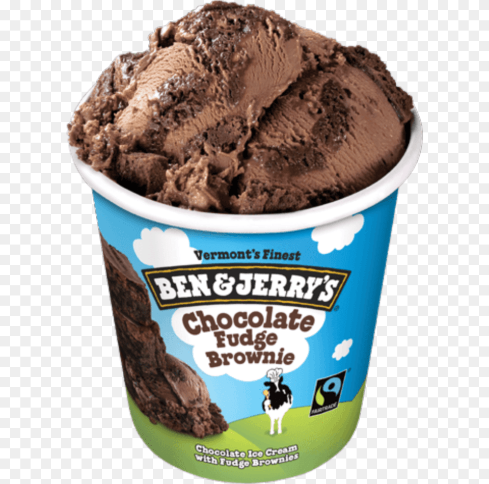 Ben And Jerry39s Chocolate Fudge Brownie, Cream, Dessert, Food, Ice Cream Free Png Download