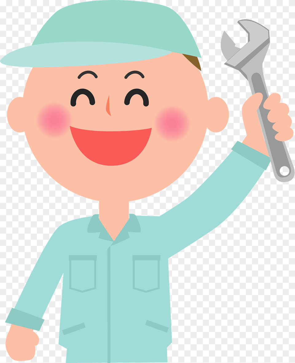 Ben Blue Collar Worker Clipart, Baby, Cutlery, Person, Face Png Image