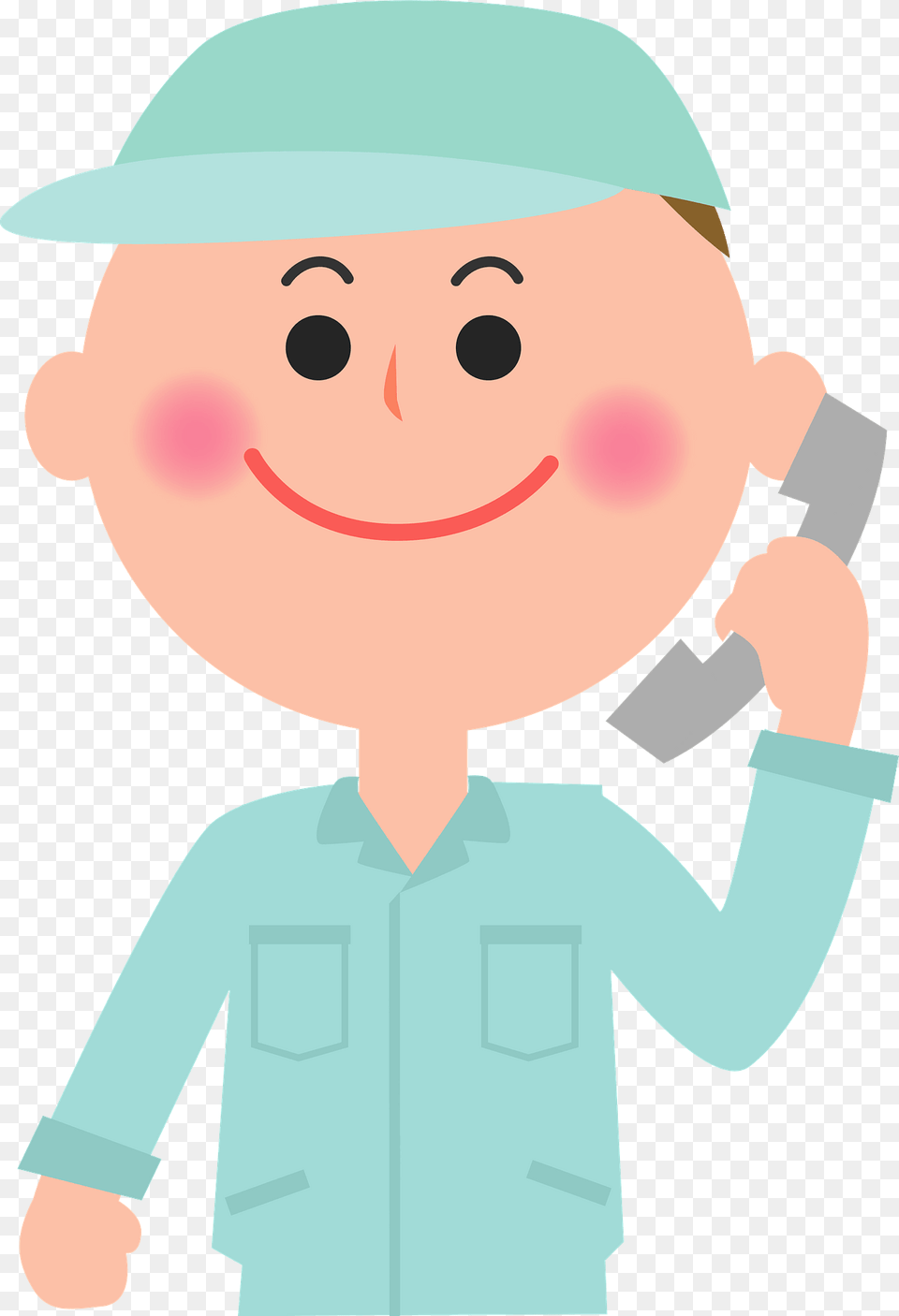 Ben Blue Collar Worker Clipart, Baby, Electronics, Person, Phone Png