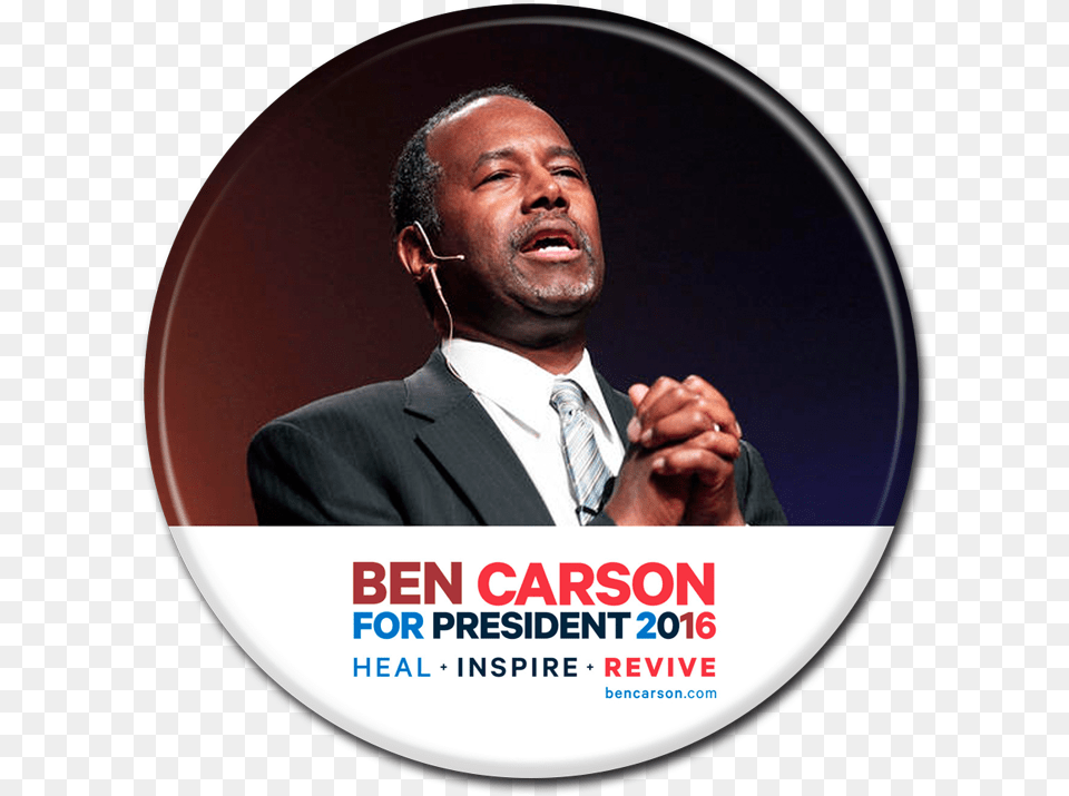 Ben Carson Button Ben Carson, Person, People, Adult, Photography Png Image