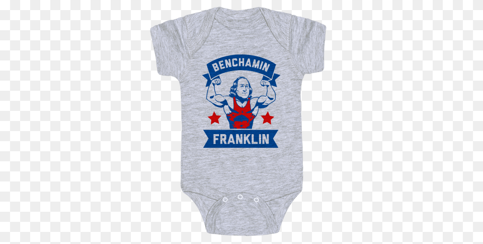 Ben Franklin Baby Onesies Lookhuman, Clothing, T-shirt, Person, Face Free Png Download