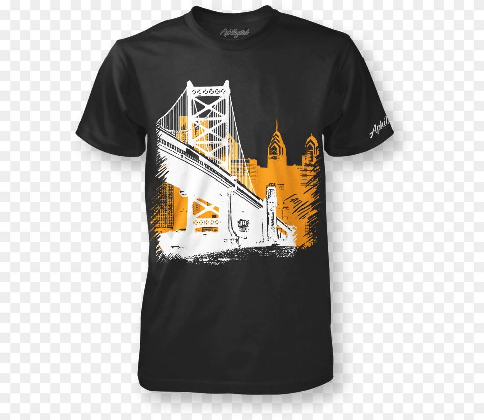 Ben Franklin Bridge Active Shirt, Clothing, T-shirt, Arch, Architecture Free Png