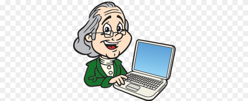 Ben Franklin Cartoons, Computer, Pc, Electronics, Laptop Free Png Download