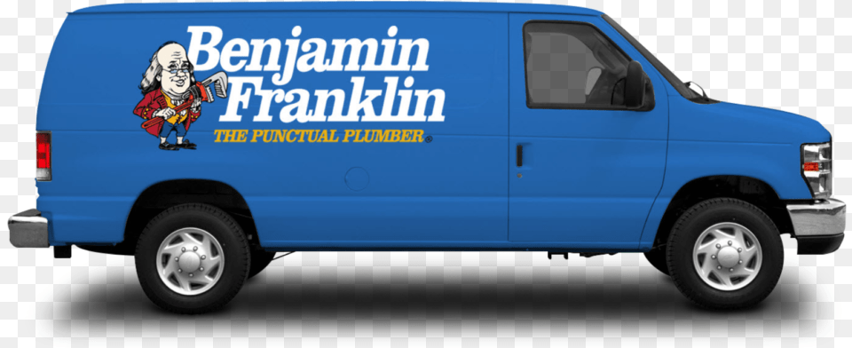 Ben Franklin Van Benjamin Franklin Plumbing, Vehicle, Transportation, Moving Van, Person Png Image