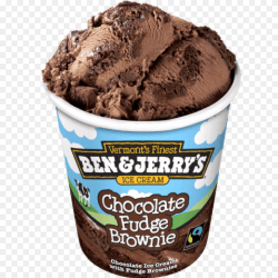 Ben Jerrys Chocolate Fudge Brownie Distribution, Cream, Dessert, Food, Ice Cream Free Transparent Png