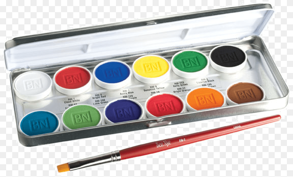 Ben Nye Magicake Aqua Paint Palette 12 Colors Palette, Paint Container, First Aid Png Image